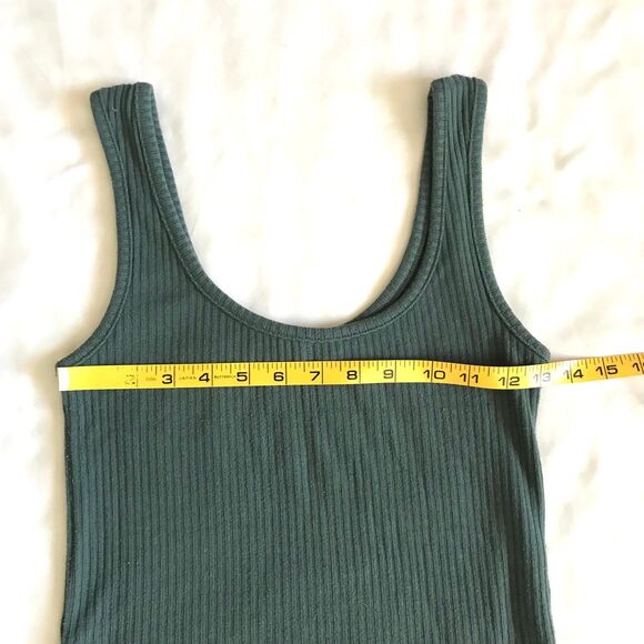 Mind Code Tank Top Blue Ribbed Crop Top Size S/M Cami Basic Capsule - Picture 5 of 6